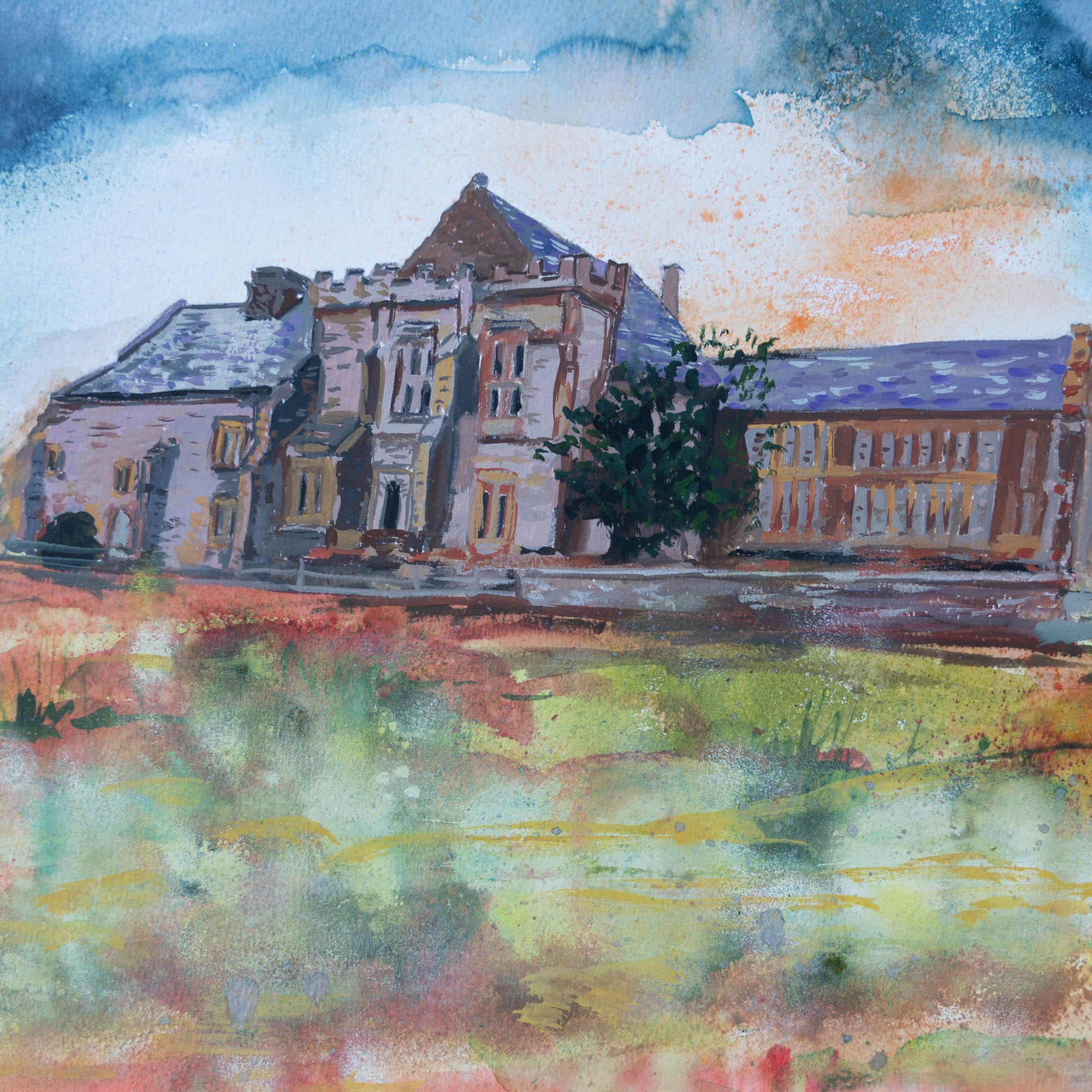 Muchelney abbey painting