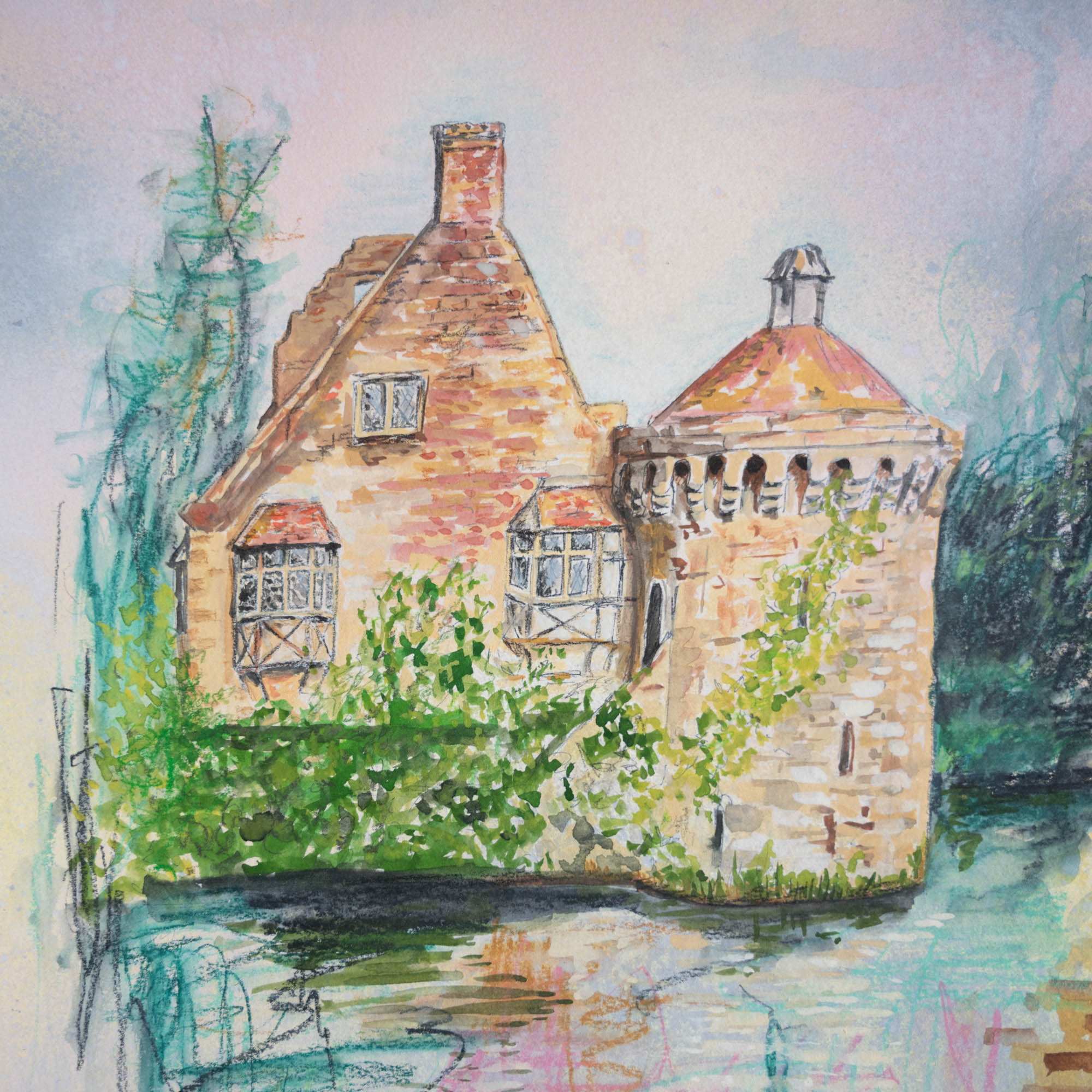 Painting of Scotney Castle