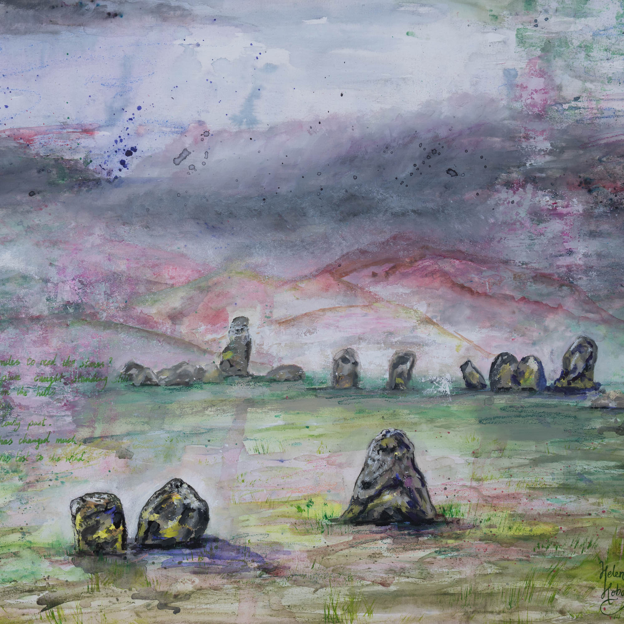 Stone circle painting