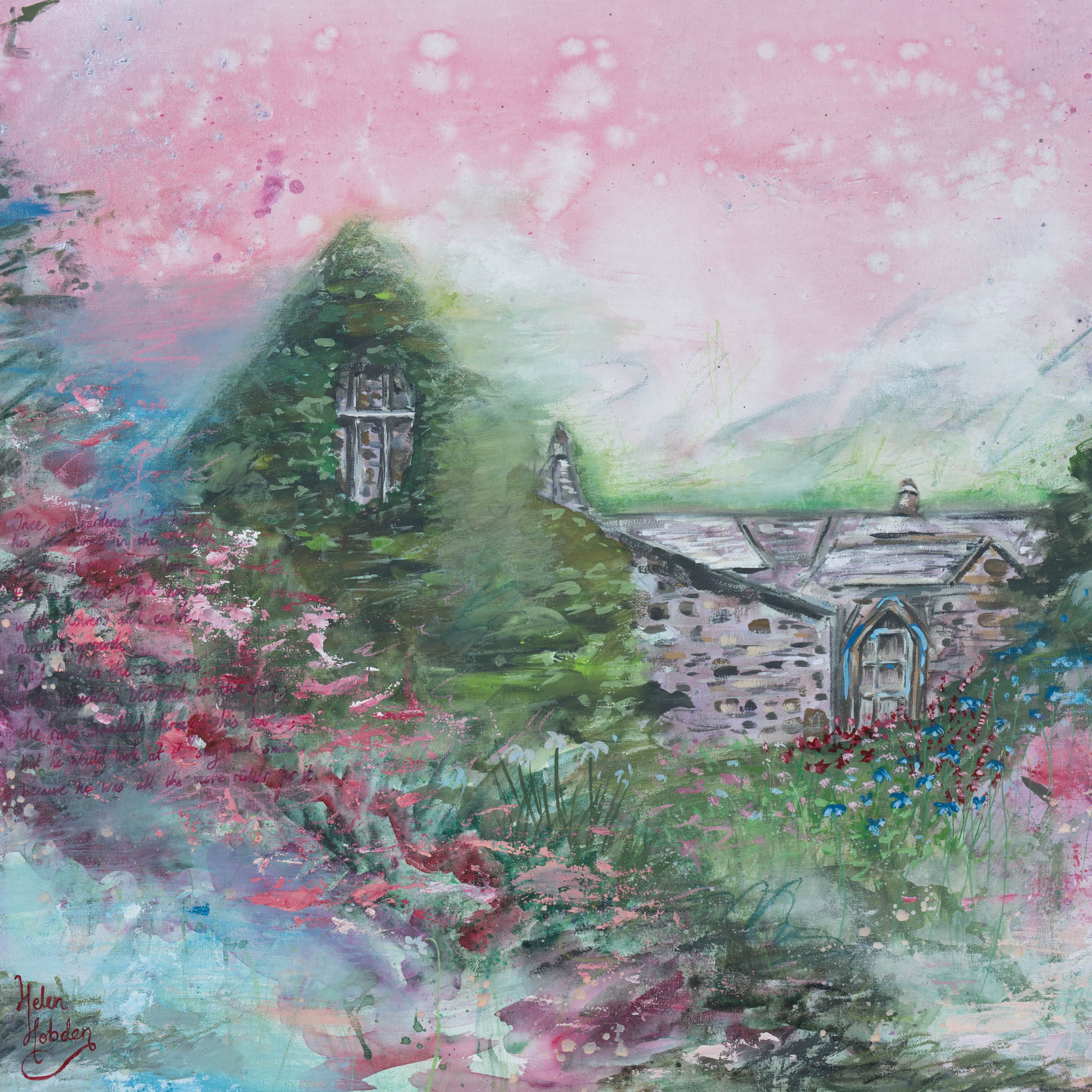 Lanhydrock cottage painting