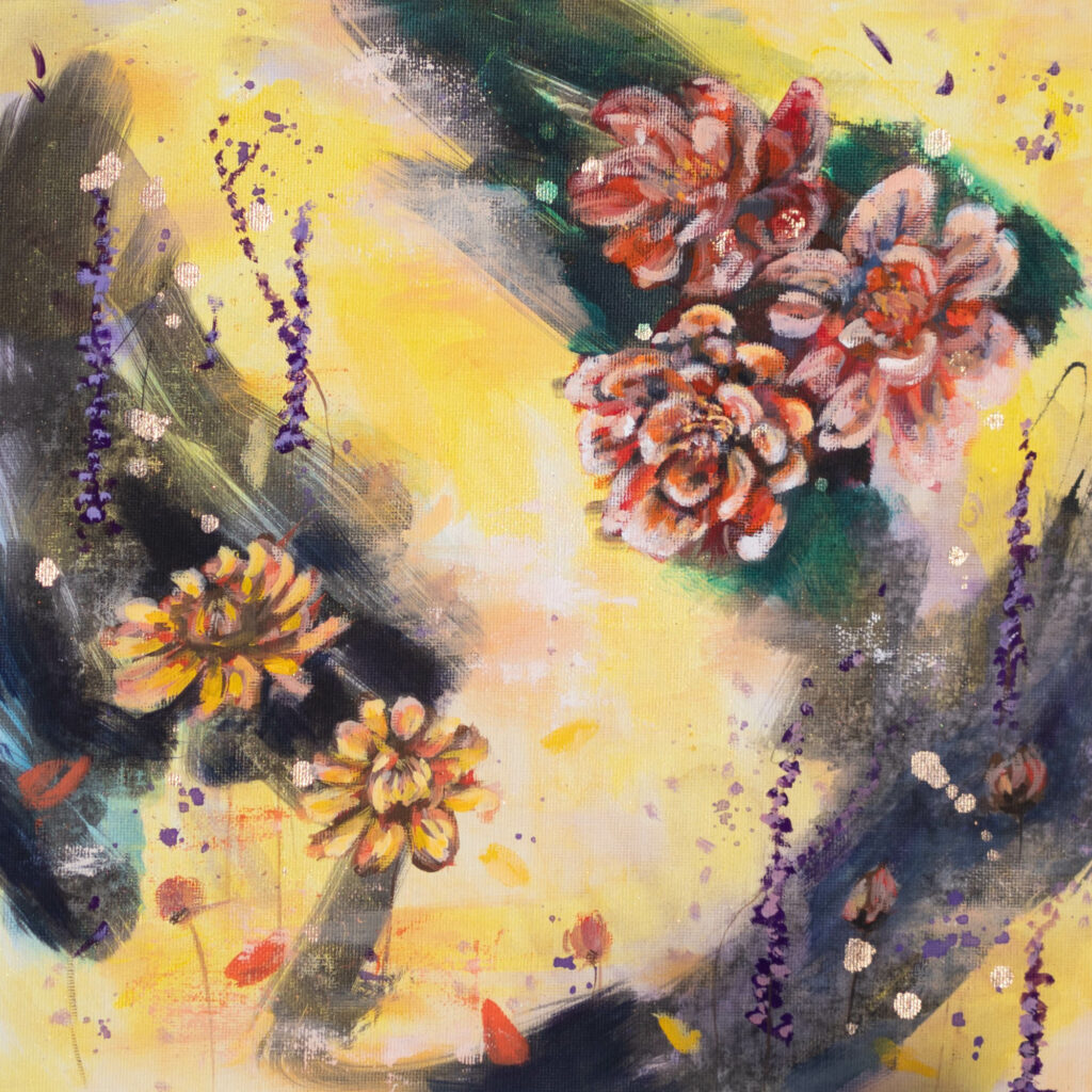 Contemporary floral painting